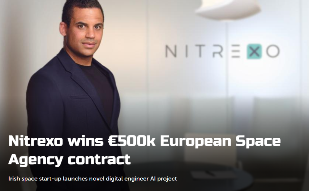Nitrexo Irish space start-up launches novel digital engineer AI project 